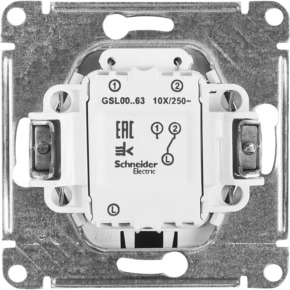 Schneider Electric Glossa — встраиваемый переключатель с 1 клавишей антрацит 86710492 STLM-0070862 - Вид №2