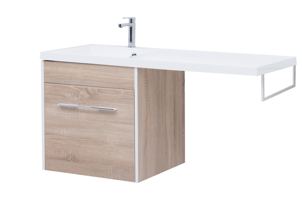 Тумба с раковиной Aquanet Августа 120 L дуб сонома 0021002700239565 - Вид №8