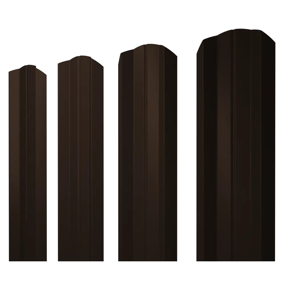 Металлический штакетник Santreyd М-образный 2 м шоколад 85395025 STLM-0062578