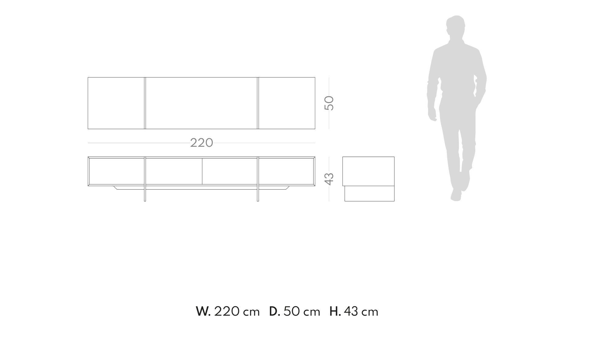 Низкий ТВ-шкаф PRADDY ARCH-00101133 - Вид №2