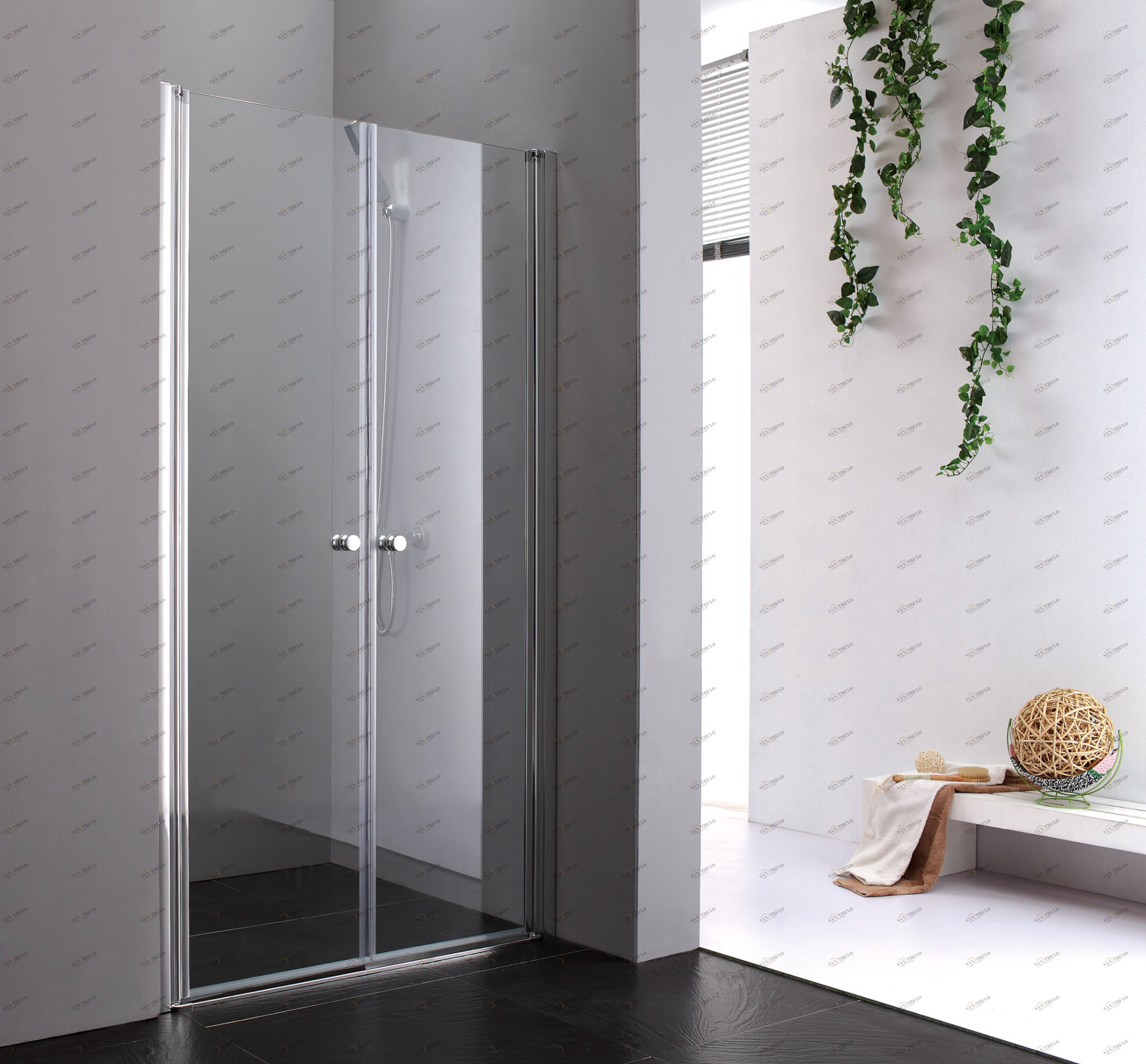 Душевая дверь в нишу CEZARES ELENA-W-B-2-80-C-Cr