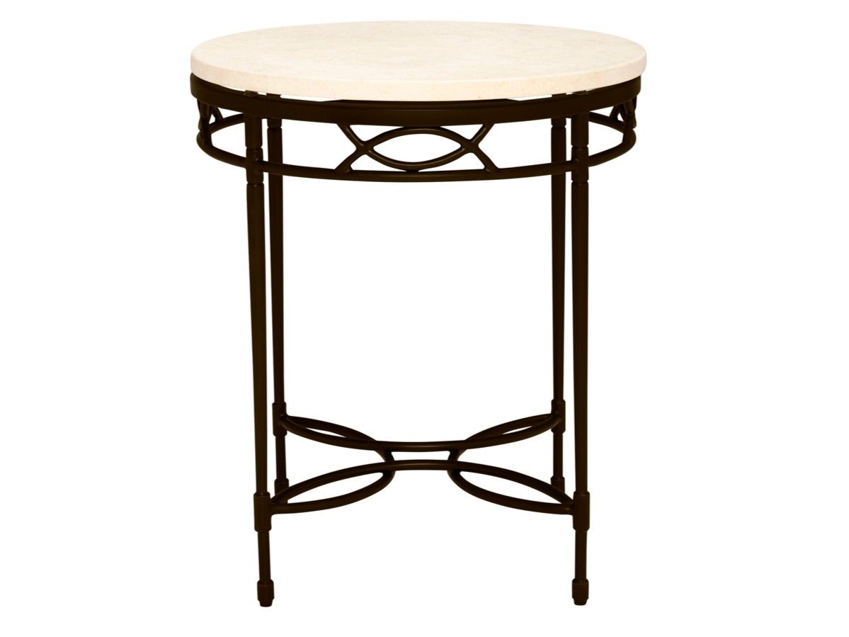 Круглый стол из смолы и нержавеющей стали JANUS et Cie ARCH-00073703 - Вид №1