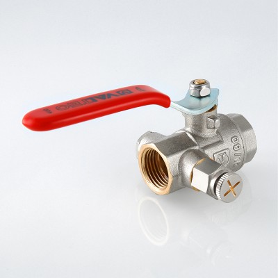 VT.245.N.04 Кран шаровой муфтовый с дренажем и воздухоотводчиком Valtec 1/2"  - Вид №3