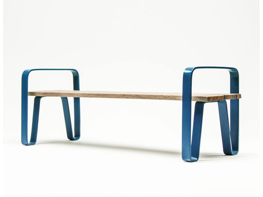 Стальная и деревянная скамья без спинки LAB23 COURT ARCH-00068054 - Вид №1