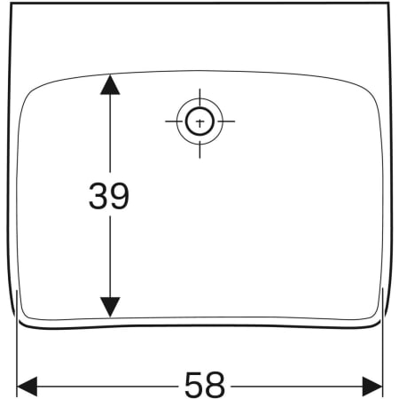 258555000 Раковина Geberit Renova Comfort, безбарьерная Geberit  - Вид №16