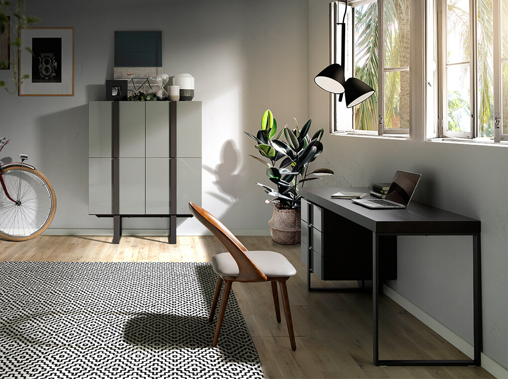 074386 Письменный стол -DK RAL7037 Angel Cerda CP1706 