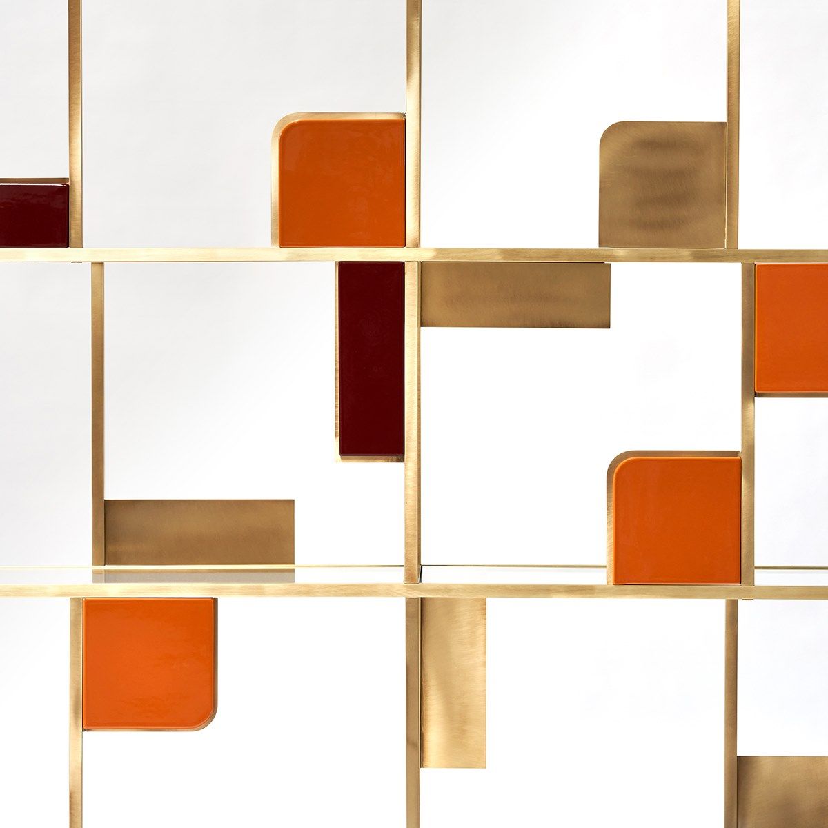 Латунный двухсторонний самонесущий книжный шкаф MARIONI ARCH-00106283 - Вид №1