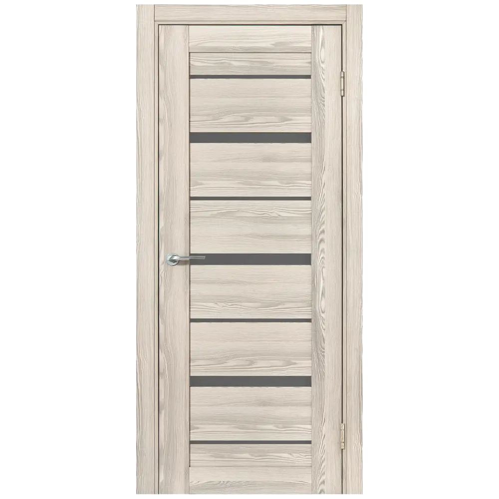 Комплект двери Верано остекленная 60x200 см ПВХ цвет ривьера крем с добором 200 мм PORTIKA STLM-2114642