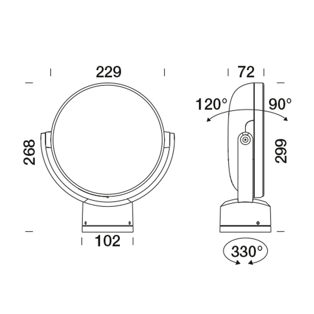 8840313 Проектор Platek SUN Medium Proiettore  SUN Medium Floodlight - 3 COB 3000K 26°  - Вид №8