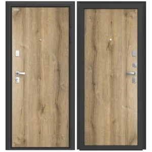 Дверь входная металлическая Премиум Плюс 99x205 см правая дуб галифакс