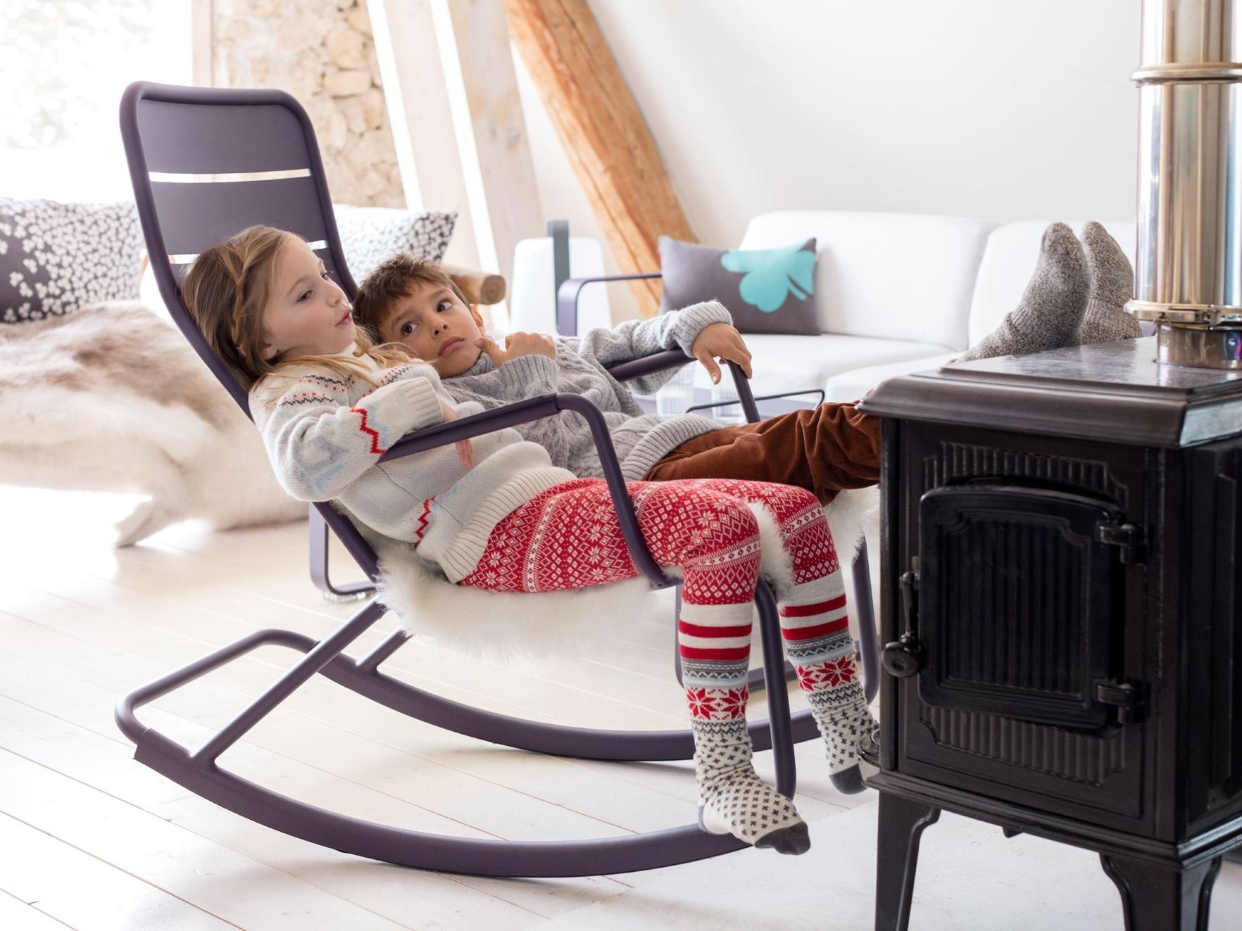 Алюминиевое кресло-качалка с подлокотниками Fermob Luxembourg ARCH-00133710 - Вид №4