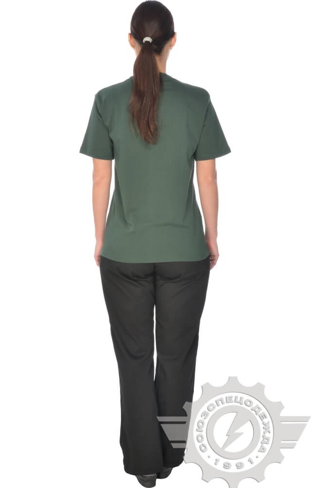 4958305 Футболка темно-зеленая  Одежда для официантов  размер 3XL(56-58) Спецодежда  - Вид №11