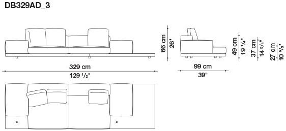 B&B Italia Кожаный диван Dock sun-id-1441060 - Вид №107