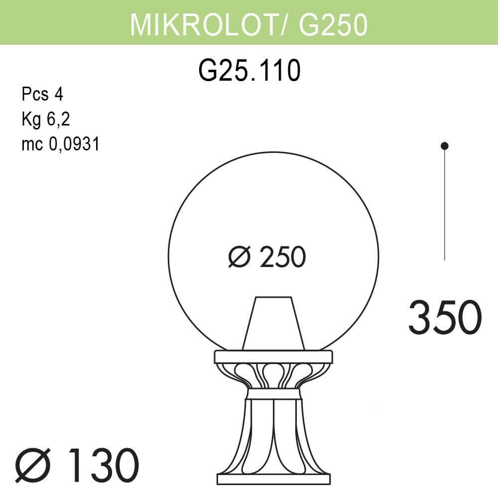 Уличный светильник Fumagalli Microlot/G250 G25.110.000.WXE27 FUMAGALLI MICROLOT, G250 273173 Белый  - Вид №1
