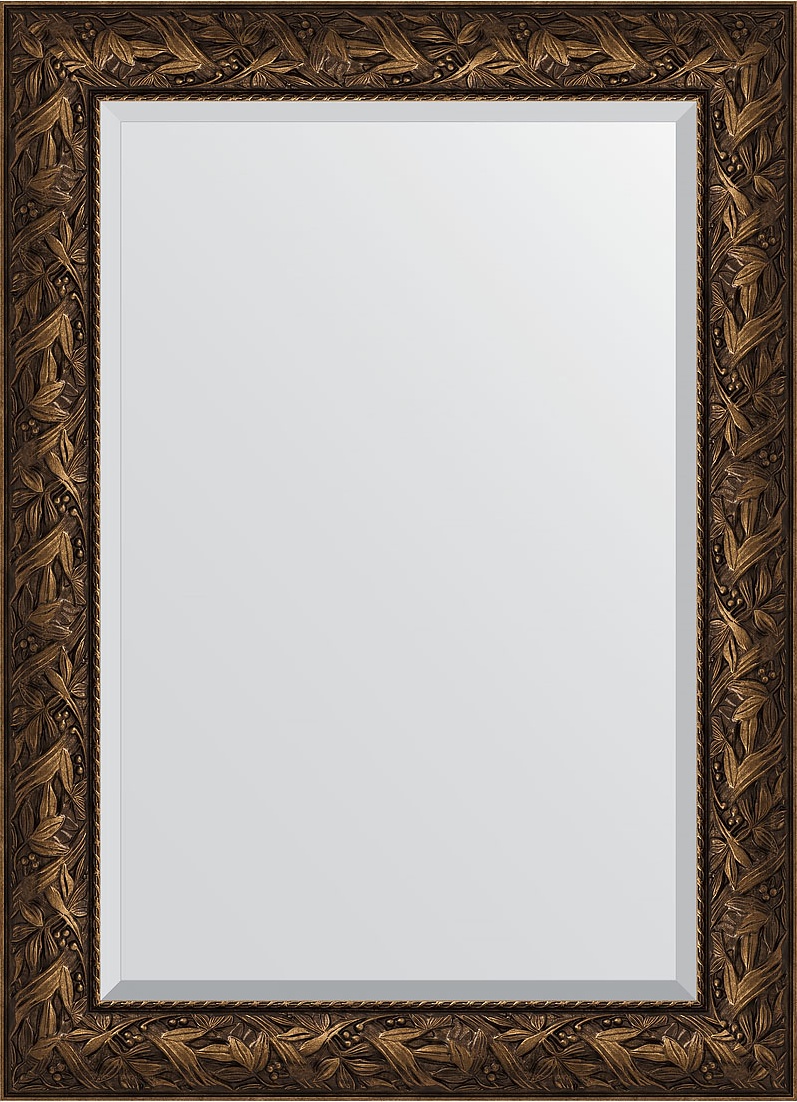 BY 3469 Зеркало с фацетом в багетной раме - византия бронза 99 mm EVOFORM Exclusive