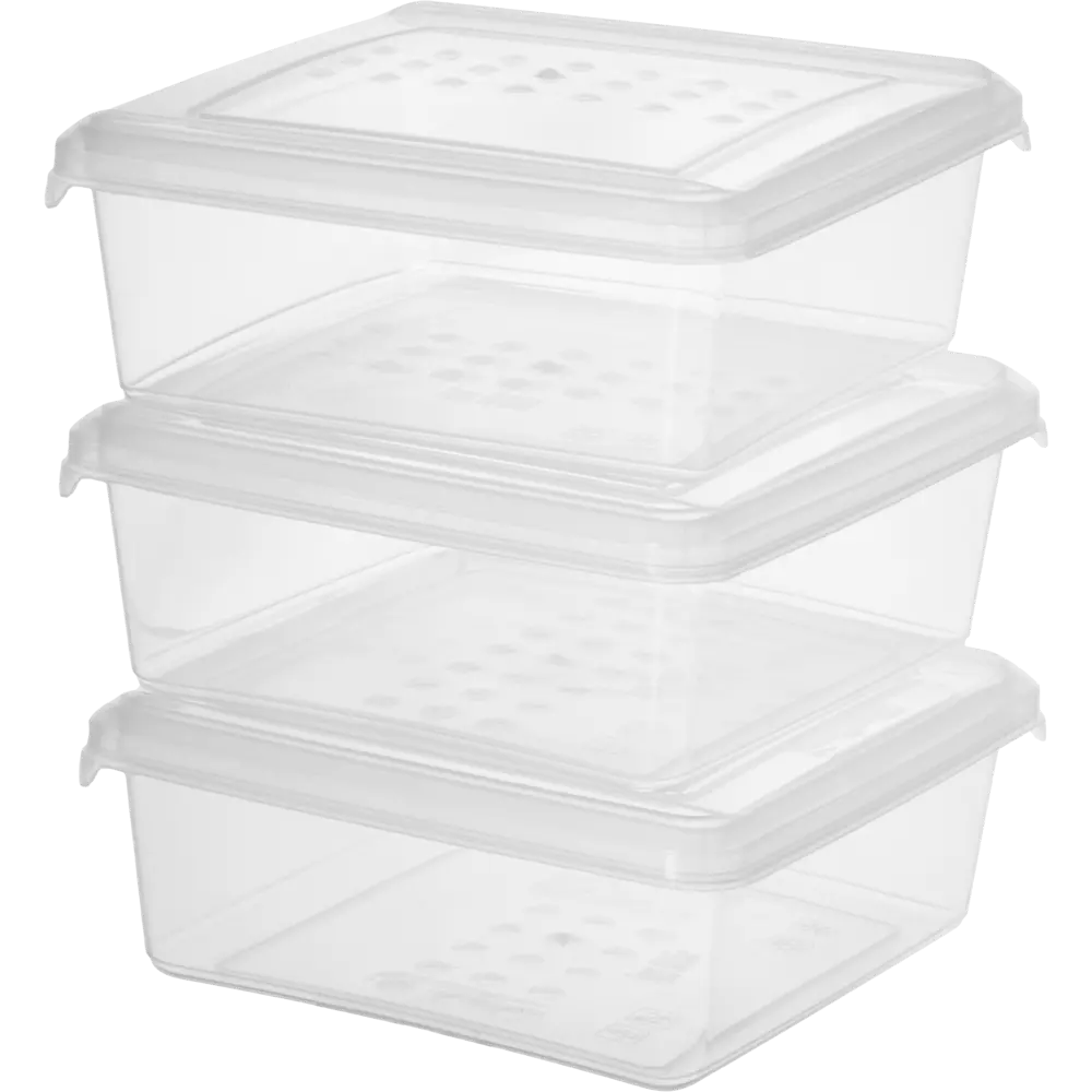 Контейнеры Delinia для заморозки 0.5 л, 3 шт - герметичное хранение продуктов 86154521 STLM-0066565