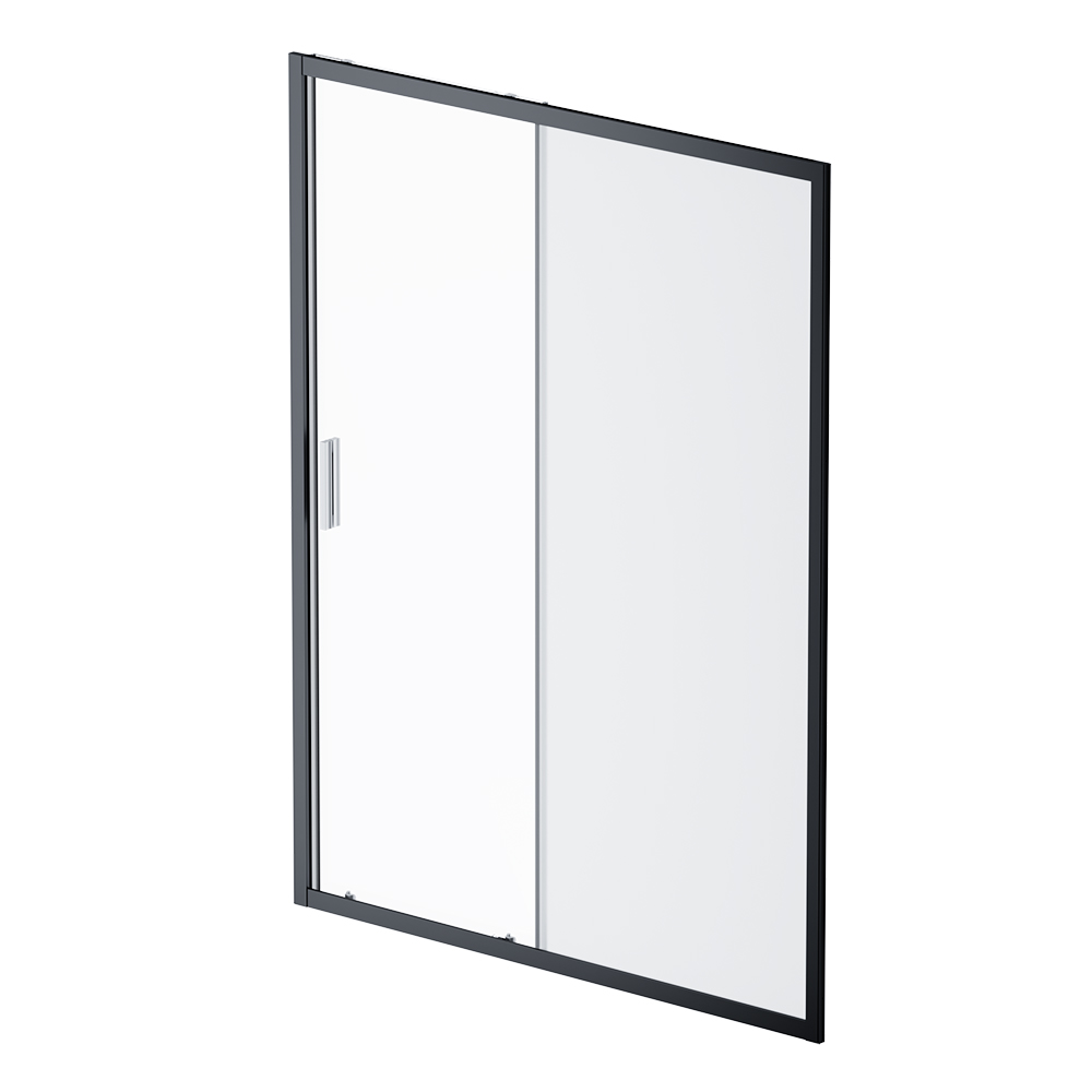 W90G-150-1-195BM Solo Дверь душевая 150х195 стекло матовое профиль черный матовый AM.PM Gem - Вид №5