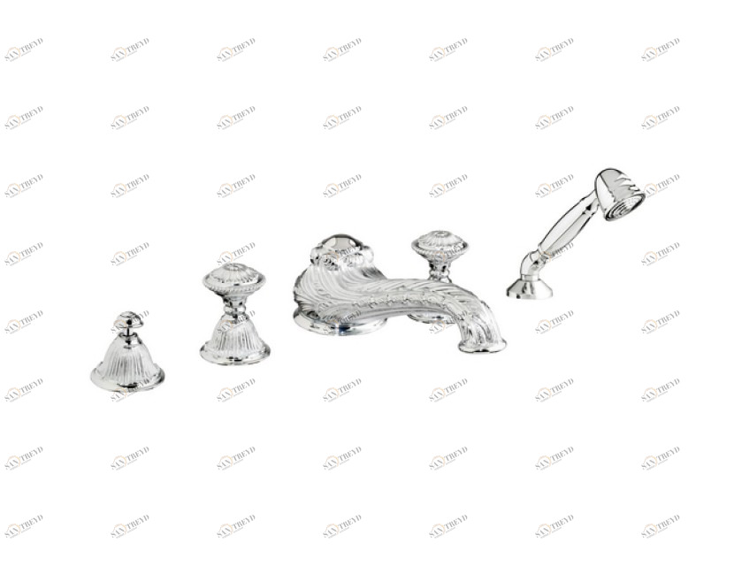 230416.A010.00 Набор для ванны с пятью отверстиями Золото 24К Mestre Versailles