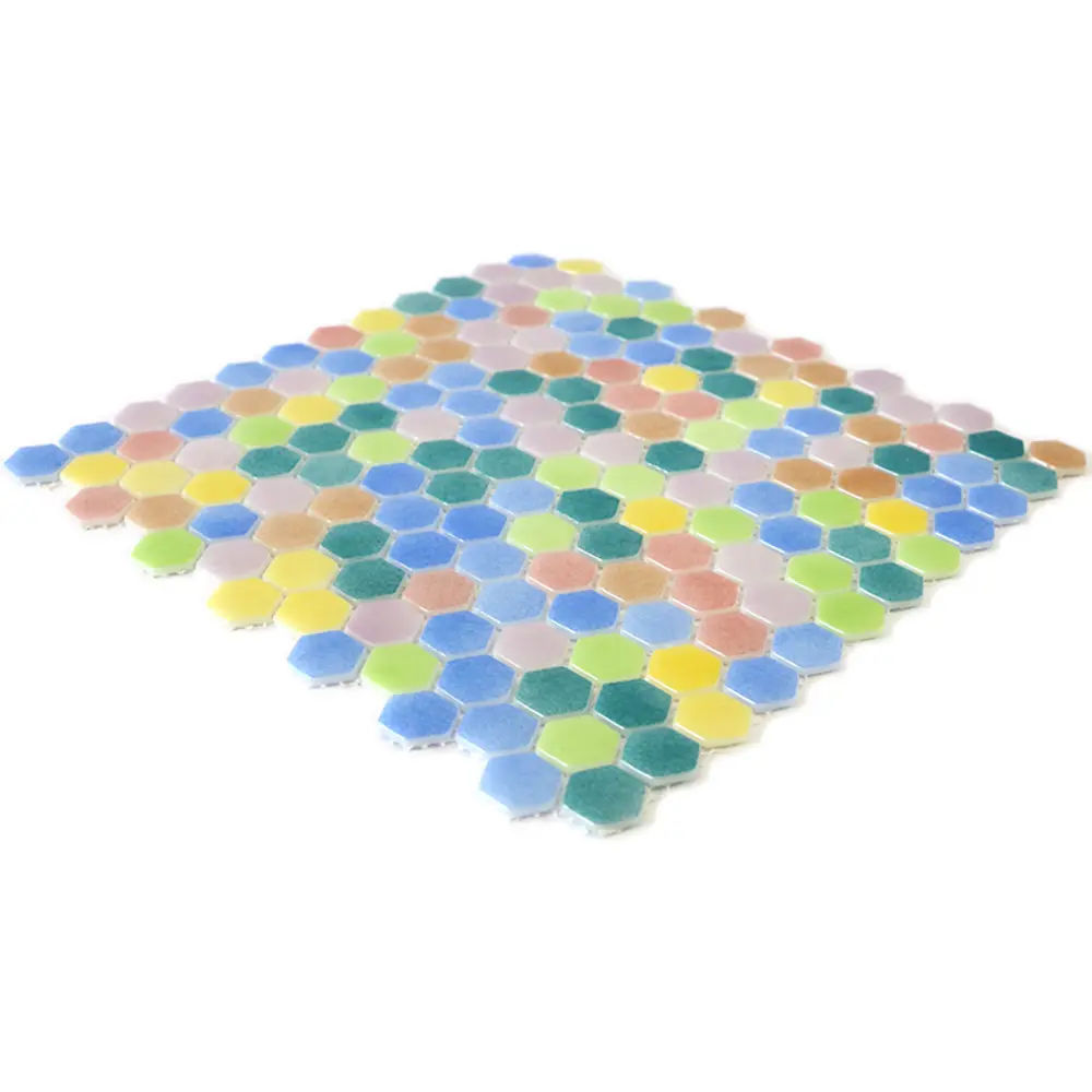 Мозаика стеклянная Natural STP-MIX001-HEX 29x29 см цвет белый 84830280 STLM-2149255 Santreyd Steppa - Вид №3