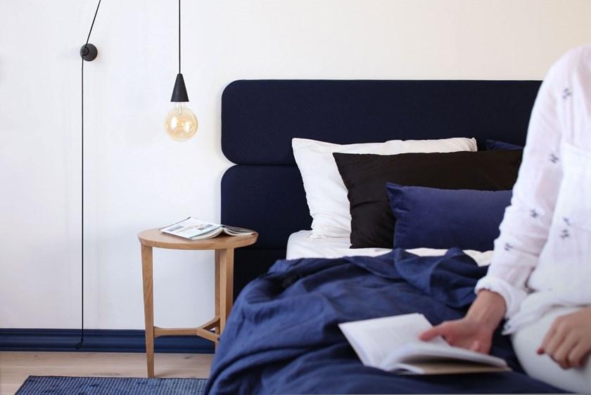 Heavens Двуспальная кровать из дерева с мягким изголовьем Enzo sun-id-1508126 - Вид №1