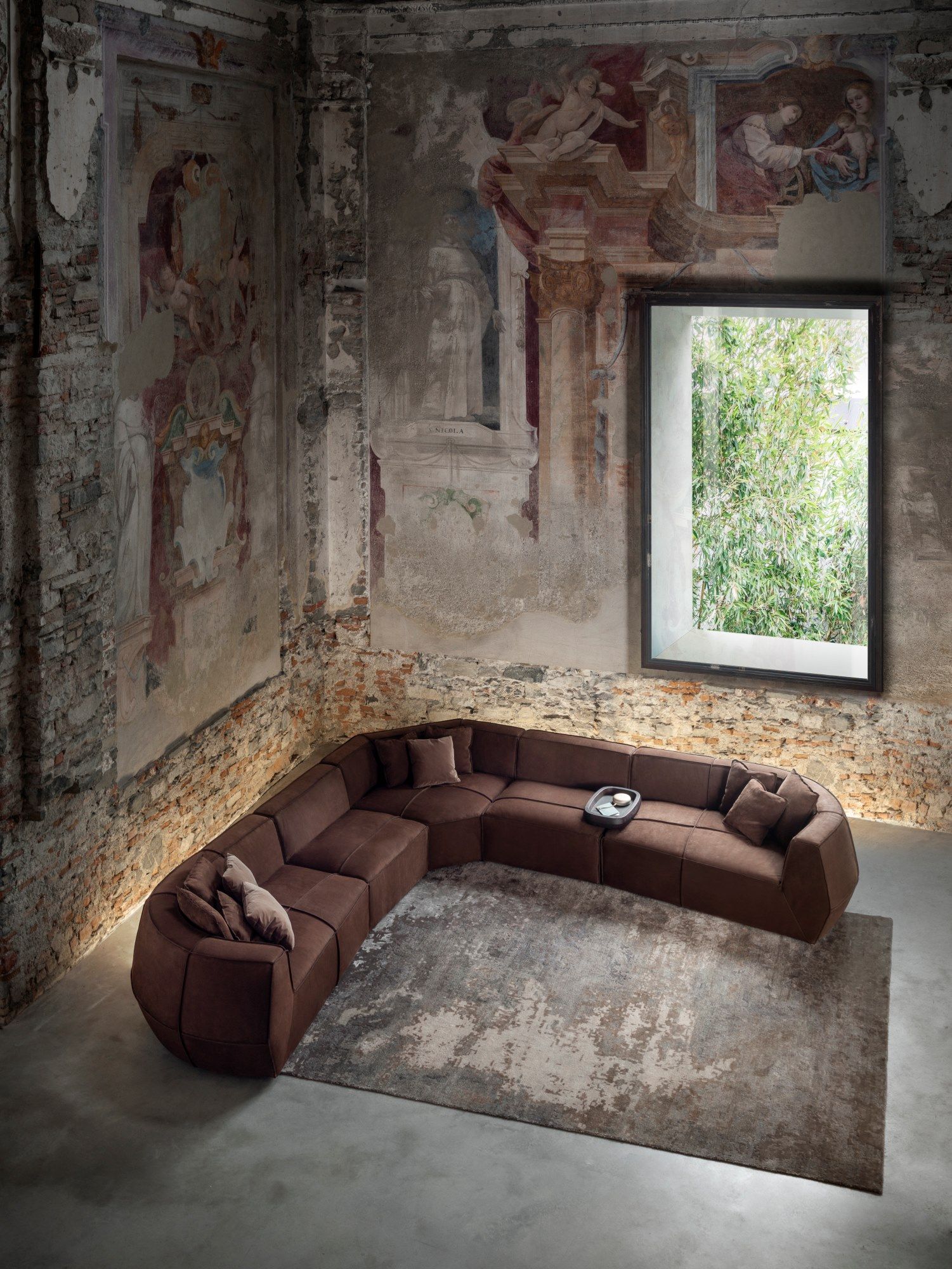 Кожаный изогнутый диван GHIDINI1961 Infinito ARCH-00089399 - Вид №4