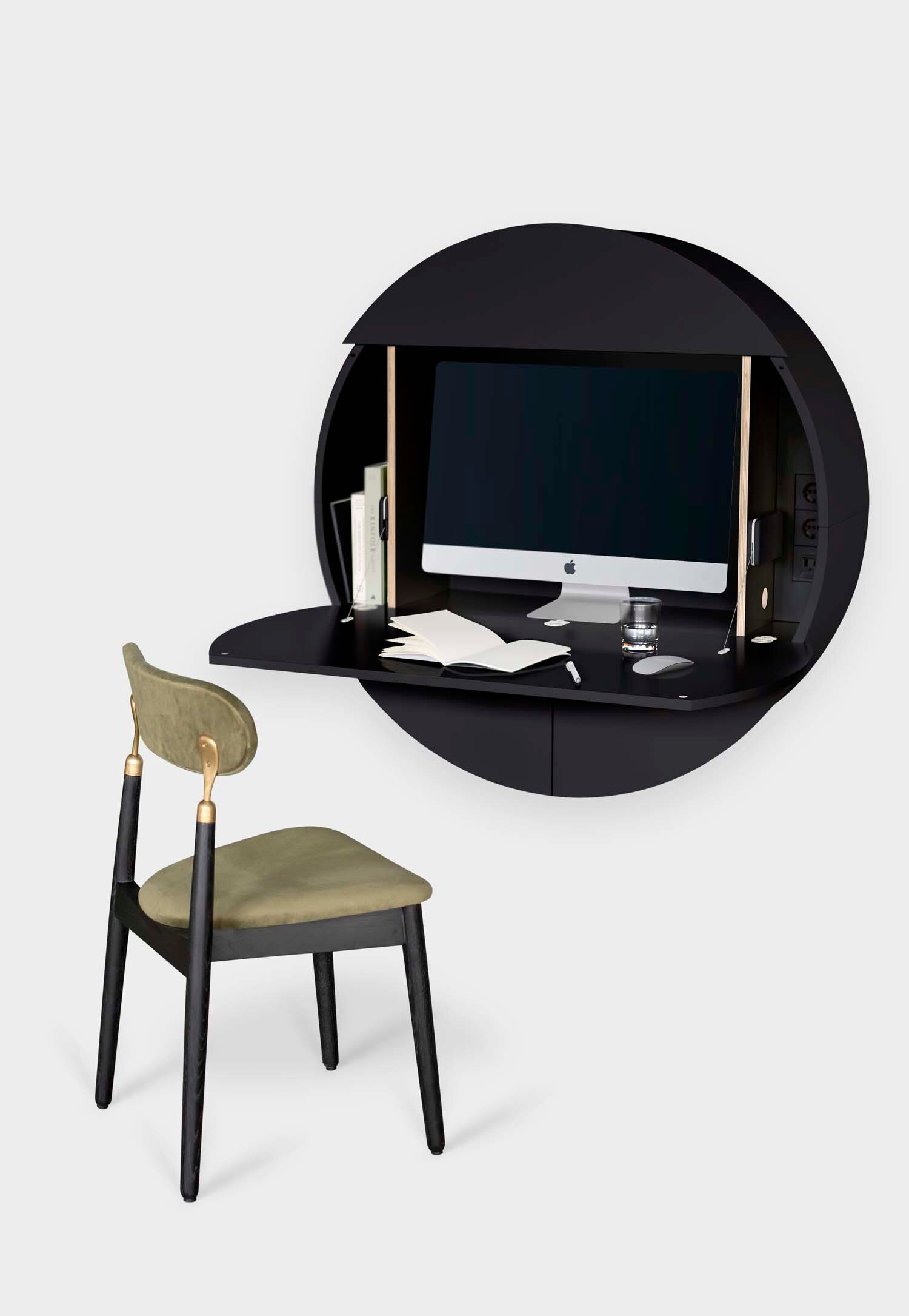 Деревянный подвесной письменный стол для ПК с откидными дверцами EMKO PILL EXTRA ARCH-00125892 - Вид №2