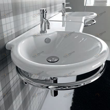 43167 Подвесная раковина настенная овальная Ceramica Hidra  белая 