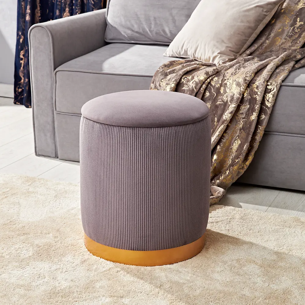 Santreyd Пуф с золотым акцентом - компактный и мобильный 88758348 STLM-1530903