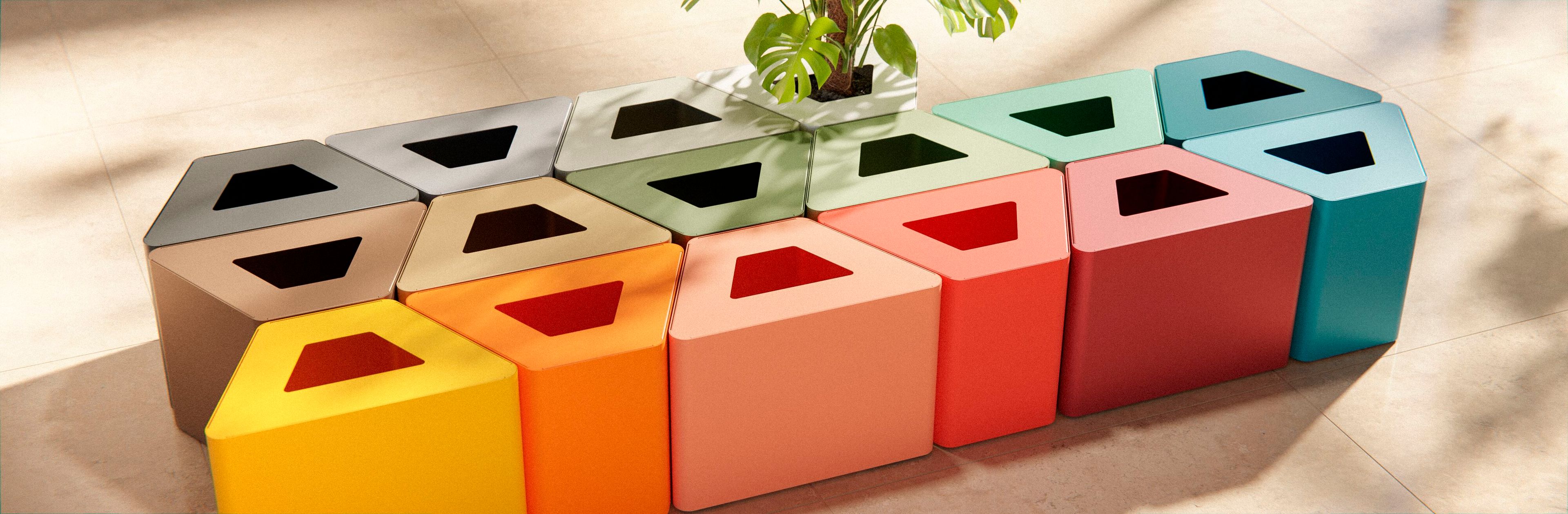 Мусорный бак из листового металла для раздельного сбора Made Design Niseko ARCH-00109238 - Вид №1