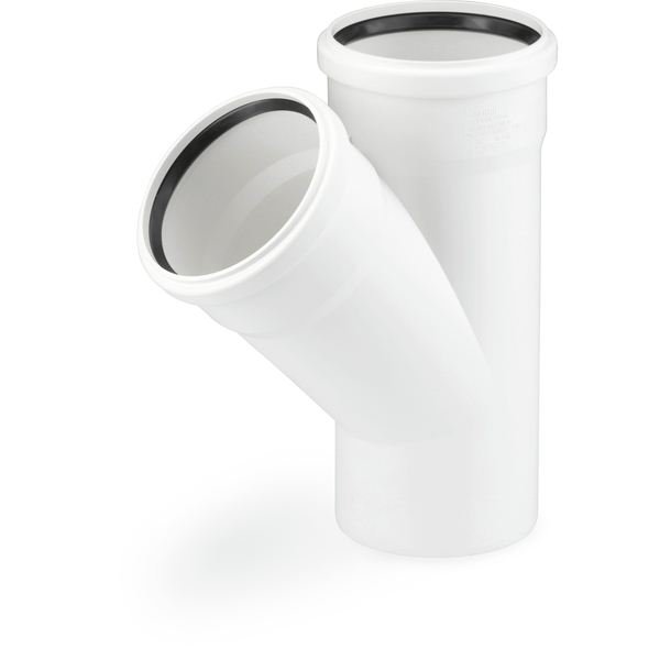 Тройник 45° RAUPIANO PLUS 110/50/45° REHAU 121304 - Вид №1