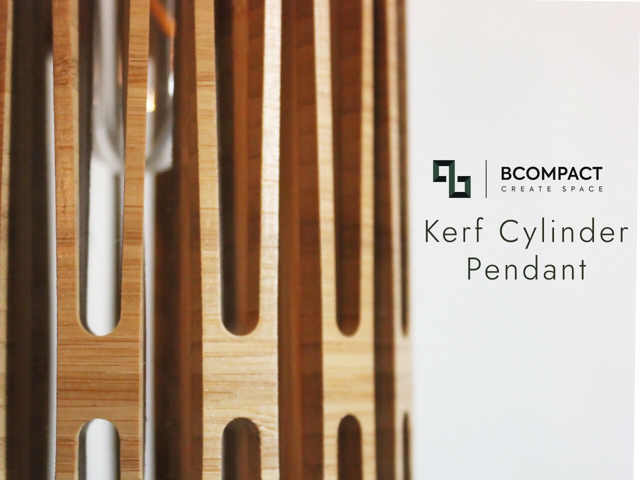 Бамбуковый подвесной светильник Bcompact Kerf ARCH-00142095 - Вид №3