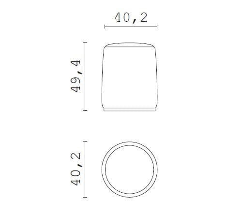 Круглый пуф из ткани CPRN HOMOOD Shapes ARCH-00144380 - Вид №2