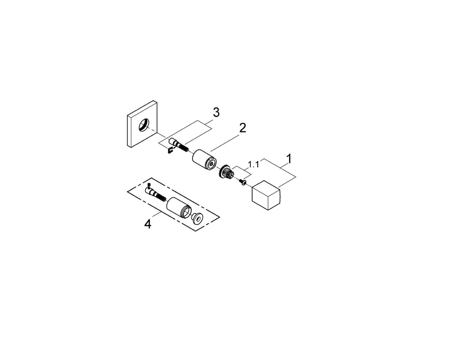 Дистанционное управление на стене Grohe Eurocube ARCH-00044247 - Вид №3