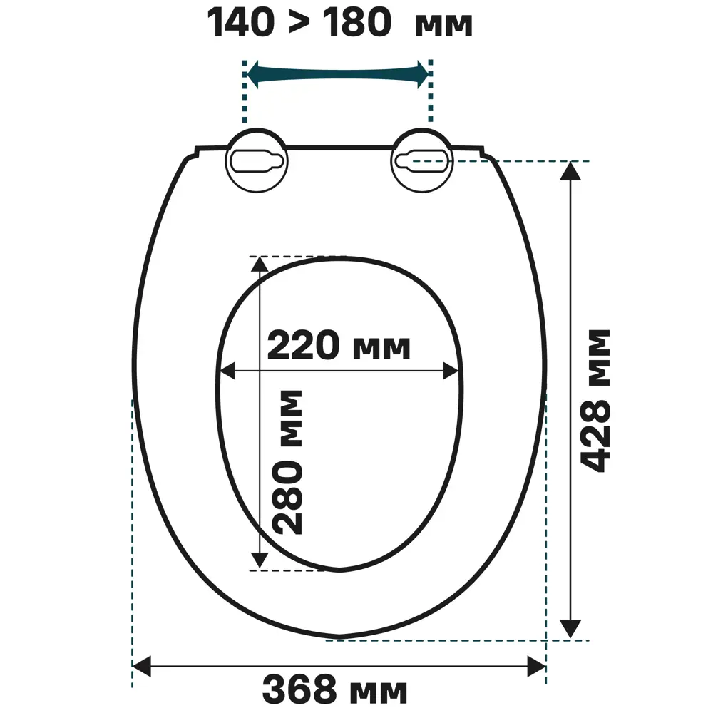 Сиденье для унитаза KONSENSA Силла с микролифтом цвет черный STLM-2146568 - Вид №11