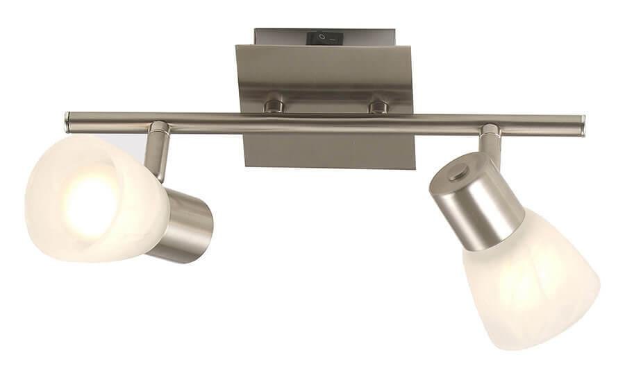 Спот потолочный на 2 лампы никель Parry 54530-2 GLOBO PARRY 00-3926796 Белый;никель Ceramica Globo  - Вид №1