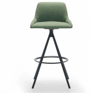 Andreu World Высокий поворотный табурет из ткани со спинкой Alya Bq1590 / bq1591