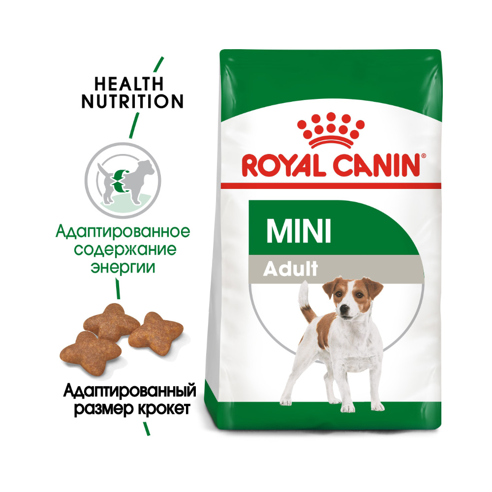 Т00008770 Корм для собак Size Mini Adult для мелких пород с 10 мес. до 8 лет сух. 2кг ROYAL CANIN  - Вид №1