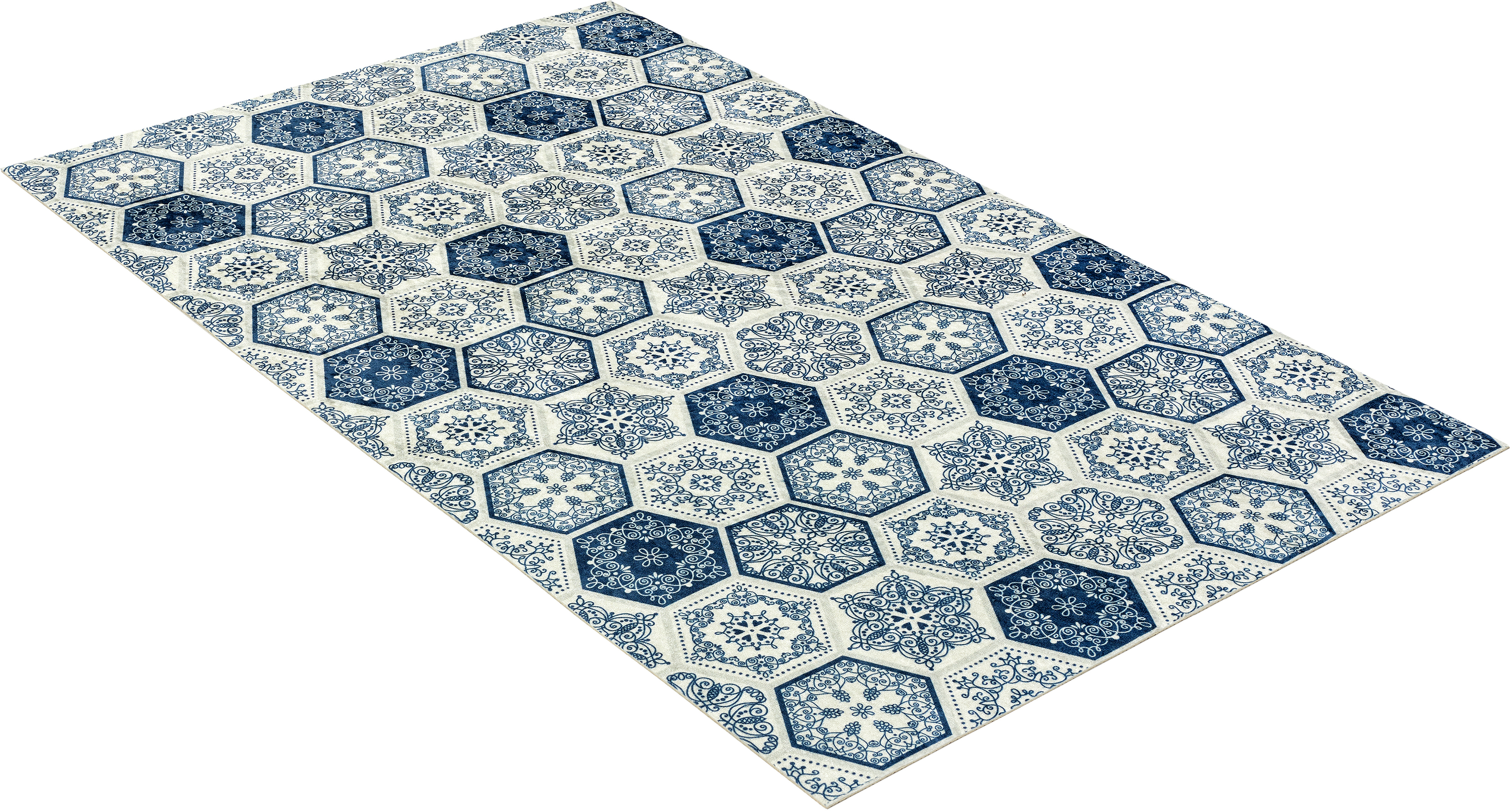 91009601 Коврик для ванной комнаты 816996 98х60см цвет синий SILK PHOTOPRINT STLM-0438423 SHAHINTEX
