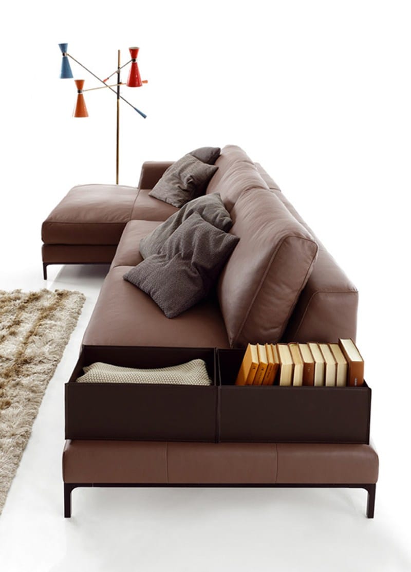 Угловой диван из искусственной кожи Ditre Italia ARTIS LEATHER ARCH-00069365