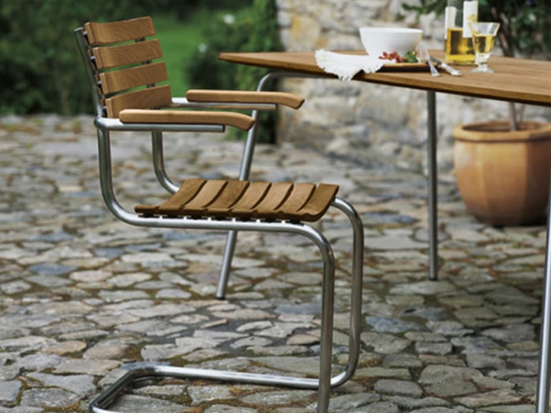 Твердый деревянный сад консольный стул с подлокотниками THONET S 40 ARCH-00095512 - Вид №4