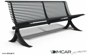 DIMCAR Металлическая скамейка в современном стиле со спинкой Elite 334