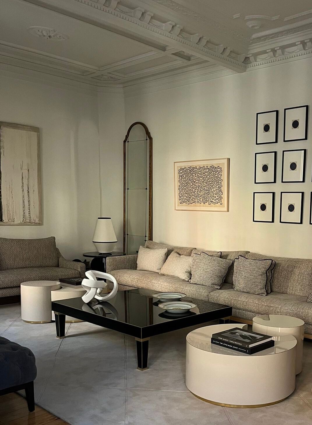 Набор журнальных столиков из ламинированного стекла и металла Jover+Valls Antique Boutique-Luna ARCH-00104161 - Вид №7