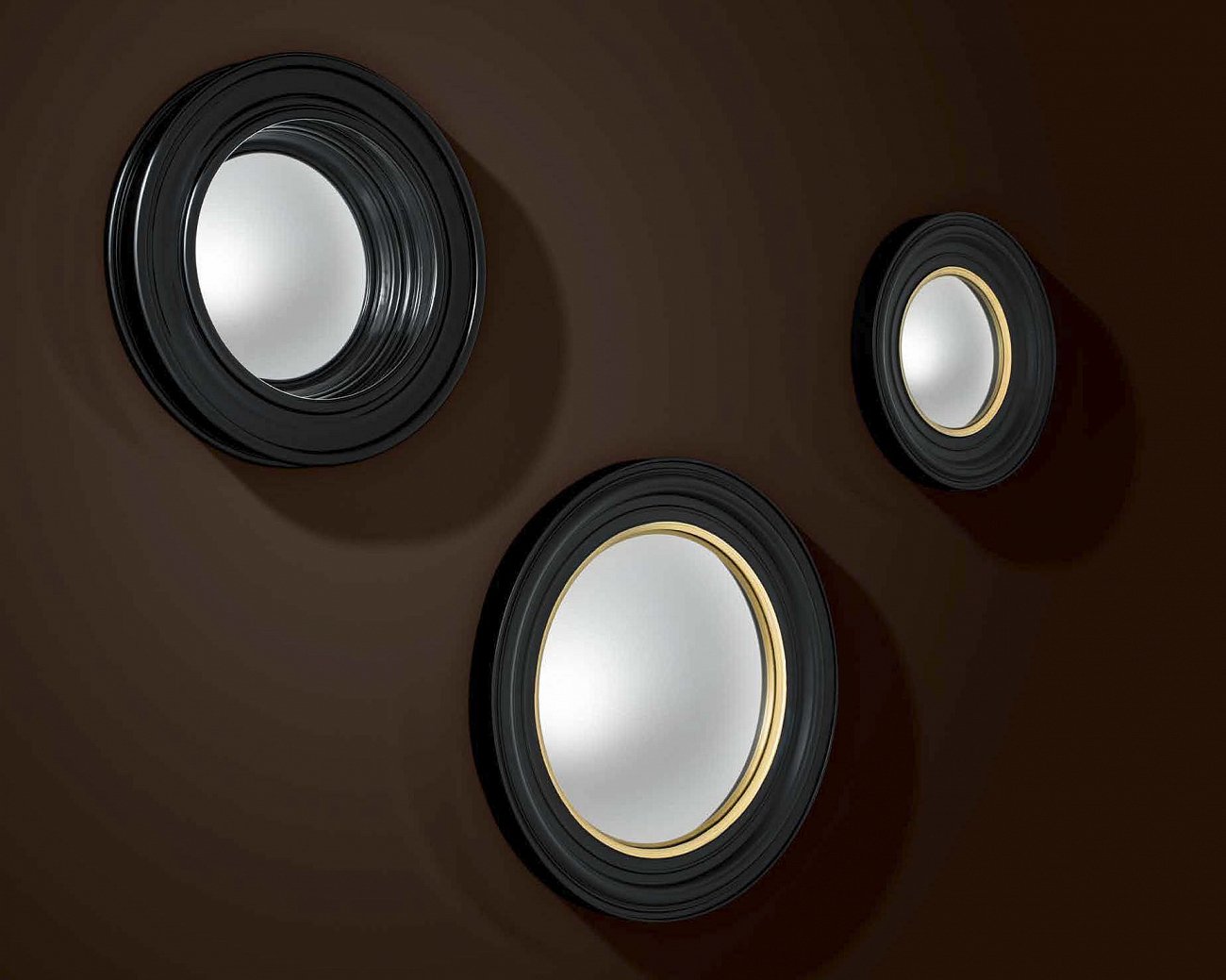 Зеркало черное круглое диаметр 75 см Cuba L от Eichholtz EICHHOLTZ ДИЗАЙНЕРСКИЕ 247137 Черный  - Вид №3