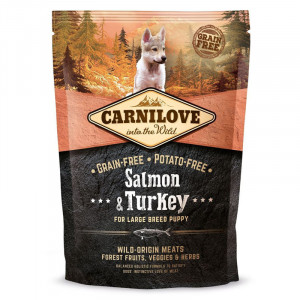 ПР0039862 Корм для щенков Carnilove беззерновой для крупных пород, лосось, индейка сух. 1,5кг Brit