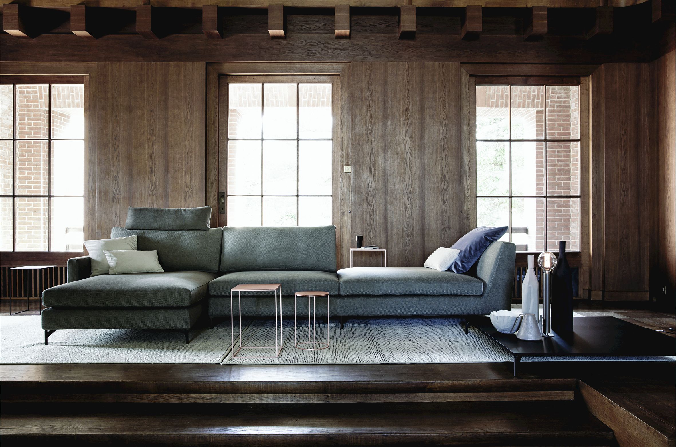 Секционный диван из ткани или кожи Vibieffe 525 Nordic ARCH-00018568 - Вид №1