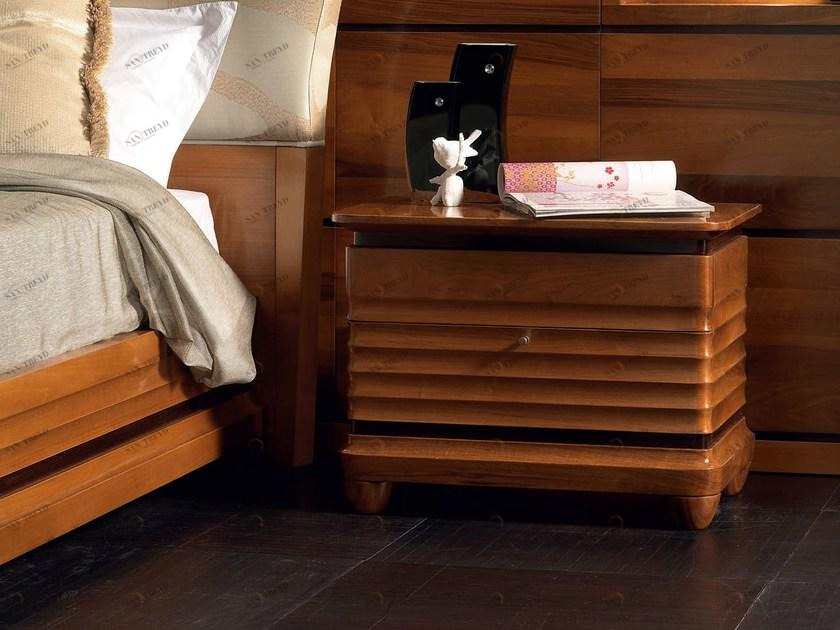 Cantiero Прямоугольная прикроватная тумба из массива дерева с ящиками Elettra night El012