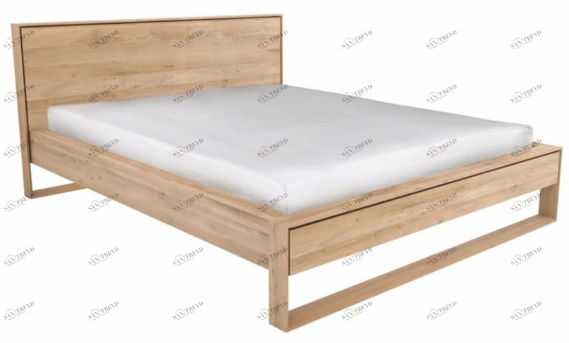 Ethnicraft Двуспальная кровать из дуба Oak nordic sun-id-1412335