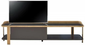Ligne Roset Низкая тумба под телевизор из лакированной древесины Postmoderne