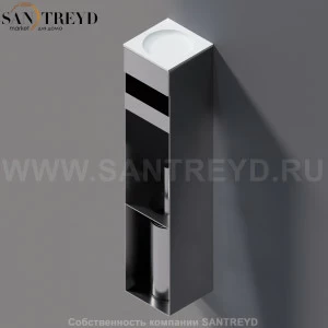 Agape 369 Универсальный елемент: мыльница с туалетныи ершом хромированный A369216AZ