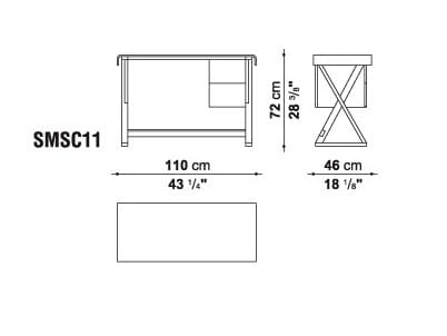 Стол из массива дерева с ящиками Maxalto Sidus ARCH-00001471